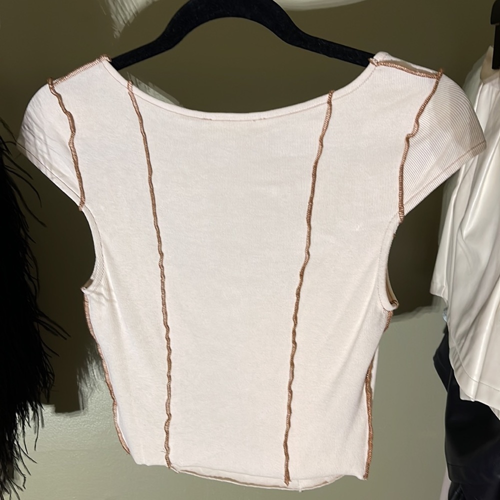 American Threads Y2K Ribbed Crop Top - Picture 5 of 7